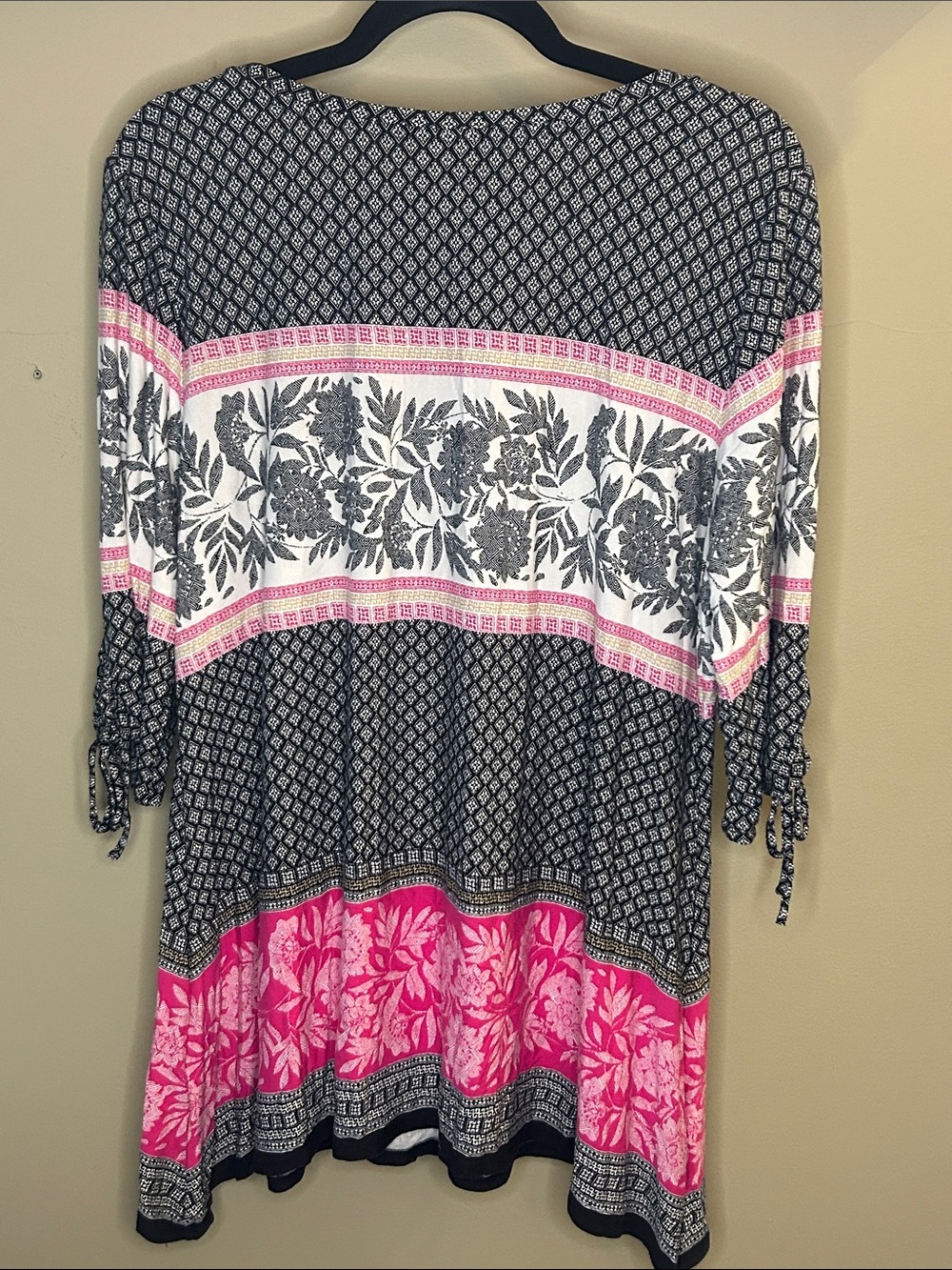 Ruby Rd. Black & White Geometric Knit Top - Picture 4 of 4